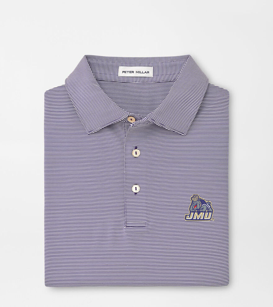 James Madison University Jubilee Stripe Performance Polo image number 1