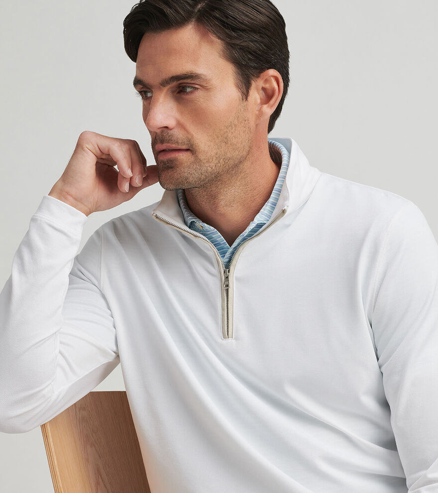Albatross Cotton-Blend Piqué Quarter-Zip image number 5