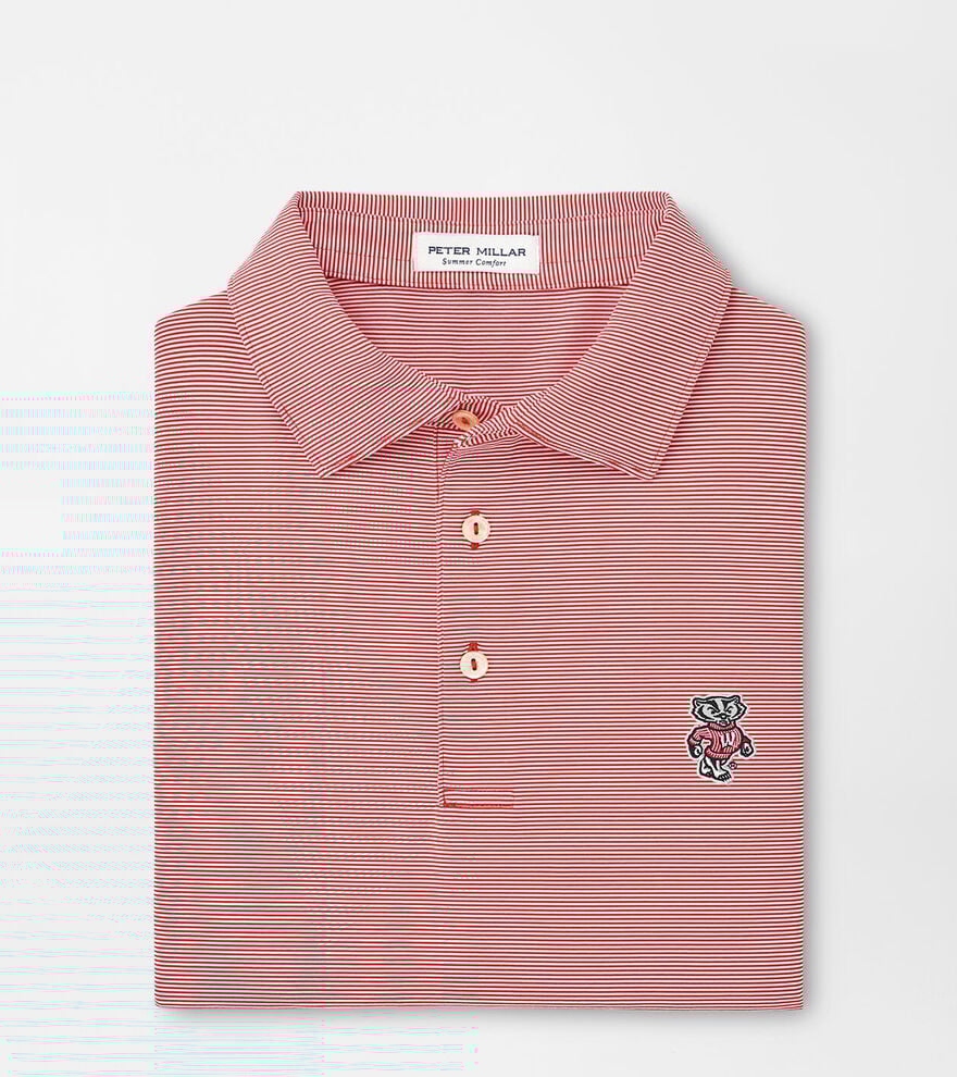 Wisconsin Jubilee Stripe Performance Polo image number 1