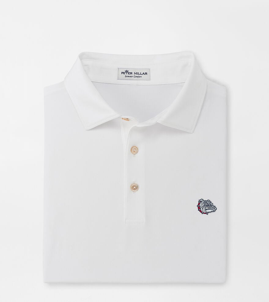Gonzaga Bulldog Solid Performance Jersey Polo (Sean Self Collar) image number 1
