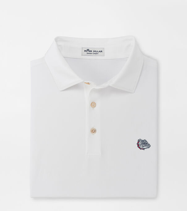 Gonzaga Bulldog Solid Performance Jersey Polo (Sean Self Collar)