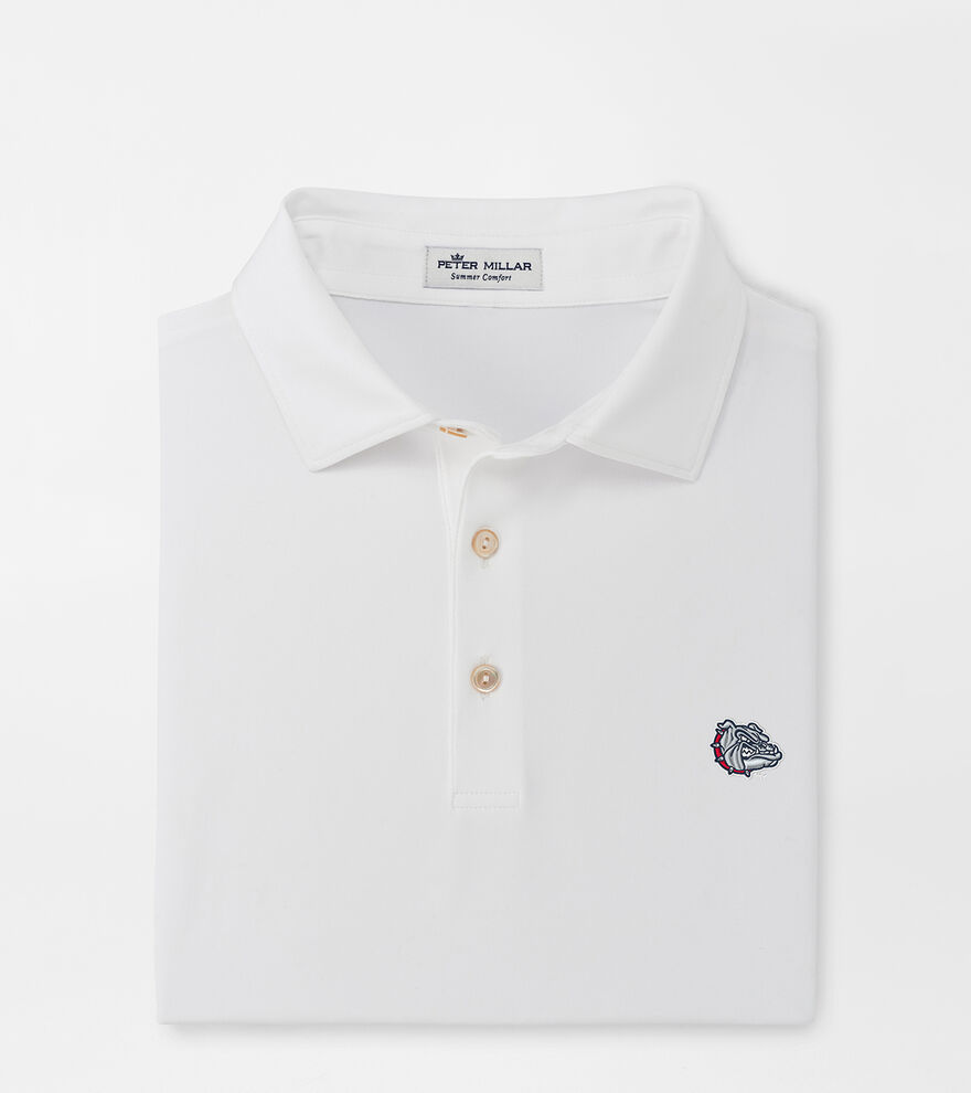 Gonzaga Bulldog Solid Performance Jersey Polo (Sean Self Collar) image number 1
