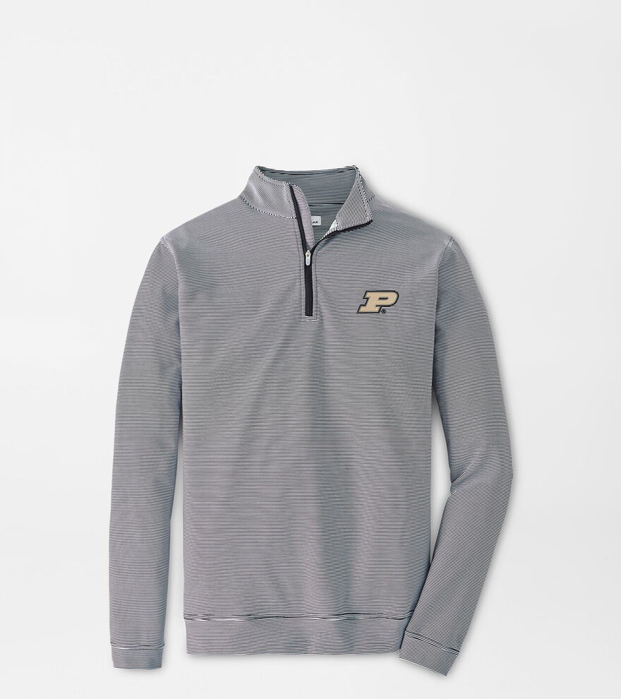 Purdue Perth Mini-Stripe Performance Pullover image number 1