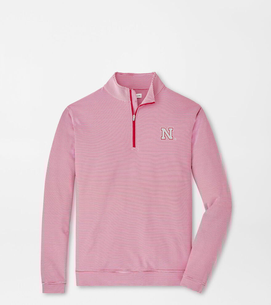 Nebraska Perth Mini-Stripe Performance Pullover image number 1