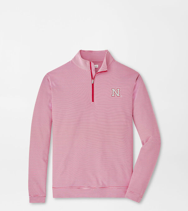 Nebraska Perth Mini-Stripe Performance Pullover