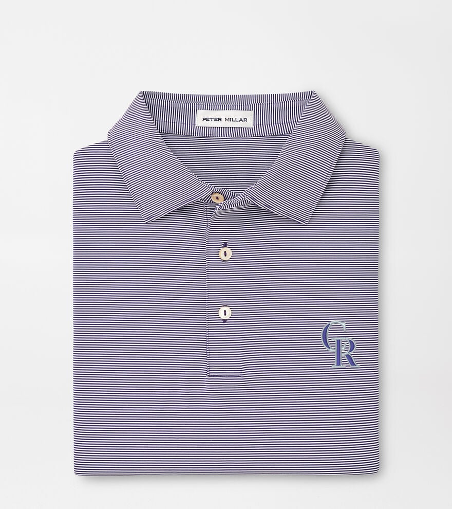 Colorado Rockies Jubilee Stripe Performance Polo image number 1
