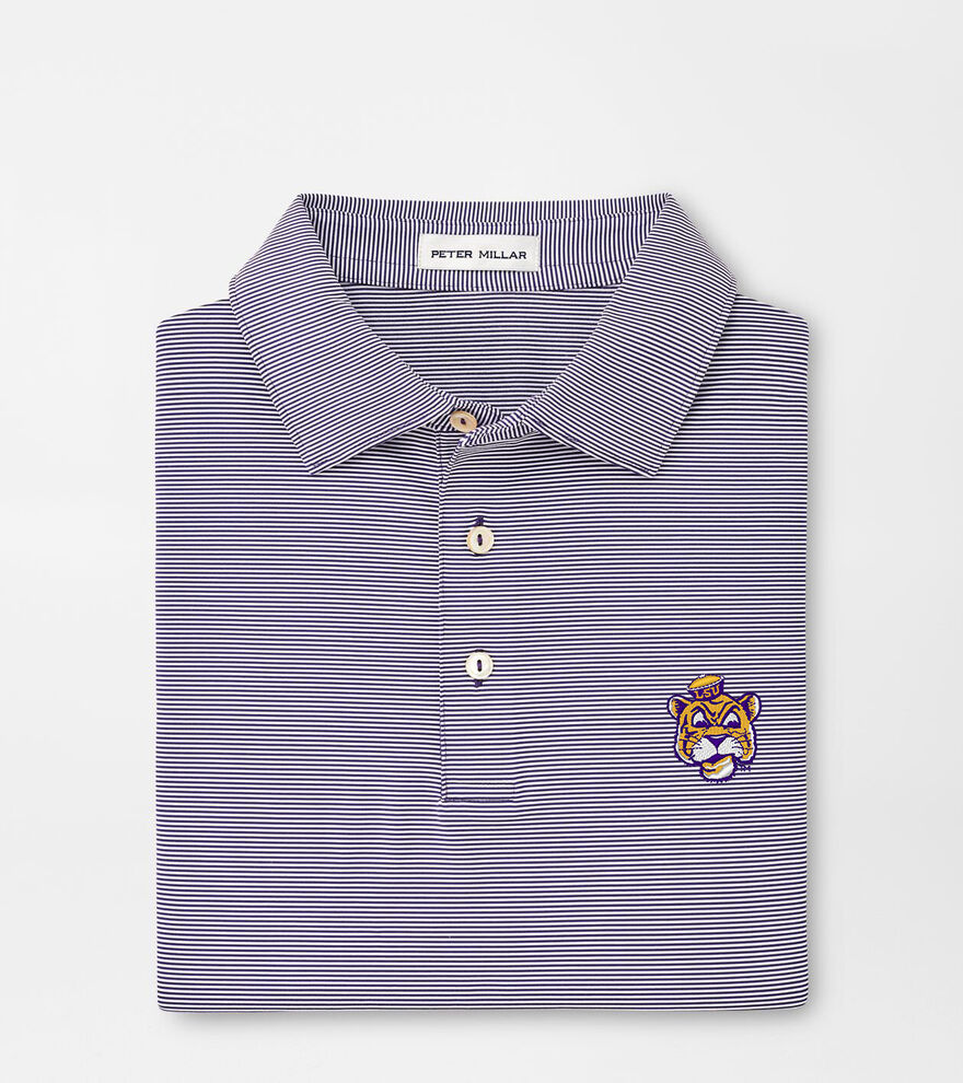 LSU Vault Jubilee Stripe Performance Polo image number 1