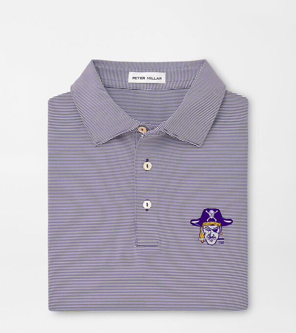 East Carolina University Vault Jubilee Stripe Performance Polo