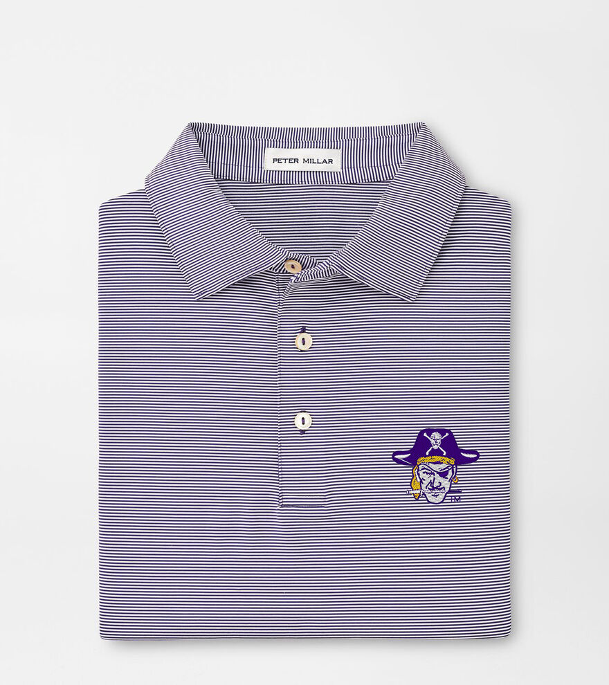 East Carolina University Vault Jubilee Stripe Performance Polo image number 1