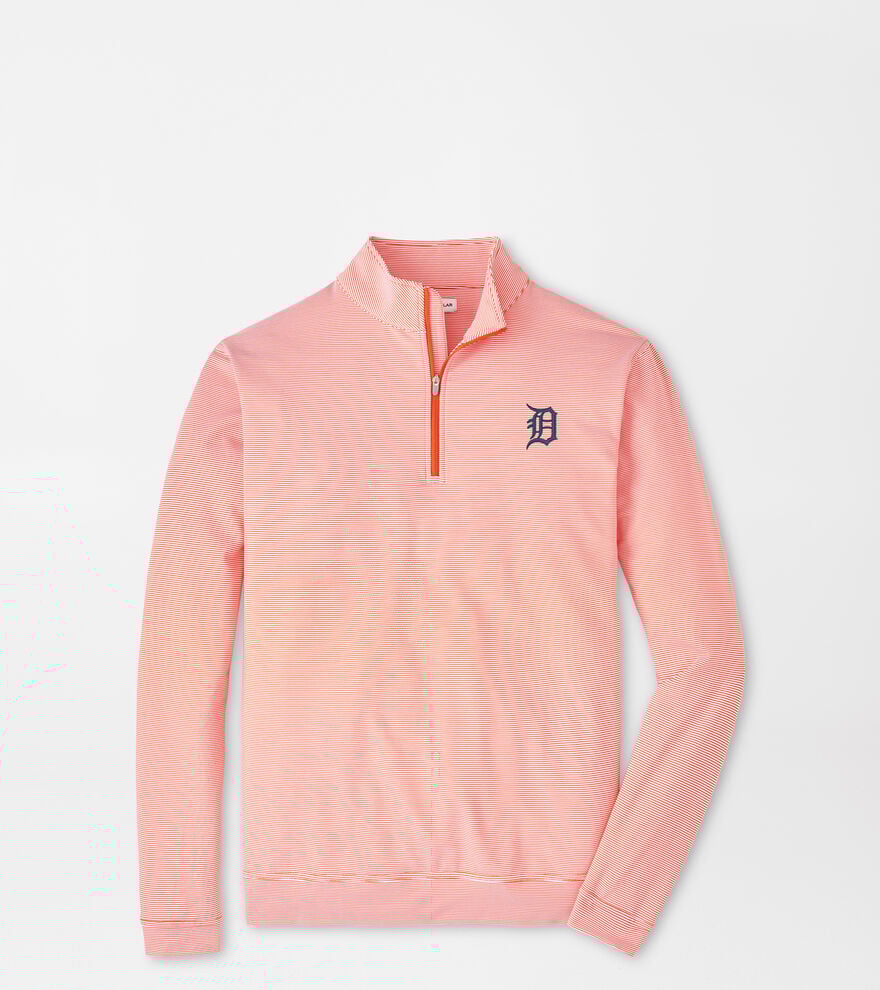 Detroit Tigers Perth Sugar Stripe Performance Quarter-Zip image number 1