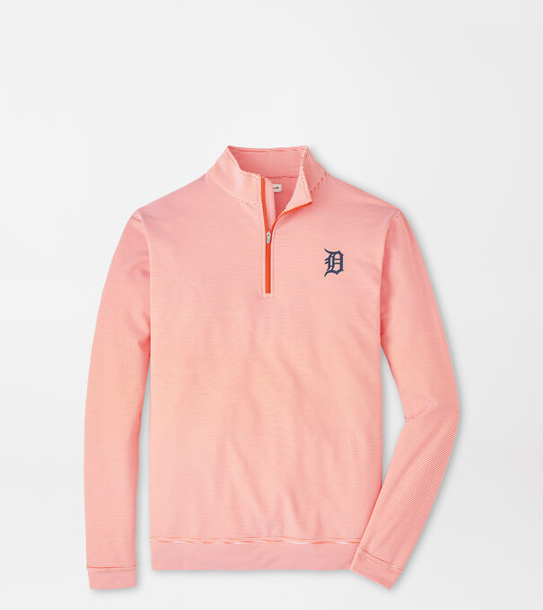 Detroit Tigers Perth Sugar Stripe Performance Quarter-Zip