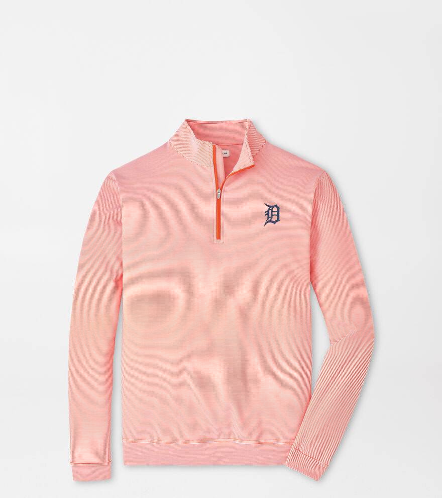 Detroit Tigers Perth Sugar Stripe Performance Quarter-Zip image number 1