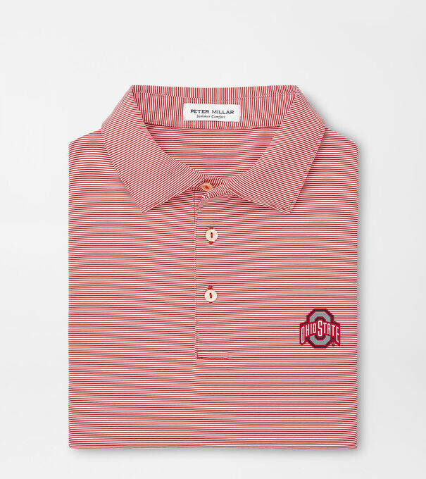 The Ohio State Jubilee Stripe Performance Polo
