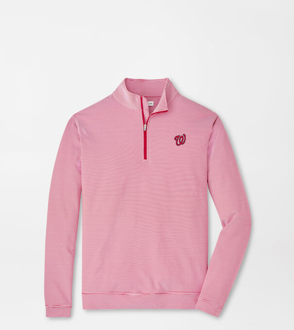 Washington Nationals Perth Sugar Stripe Performance Quarter-Zip