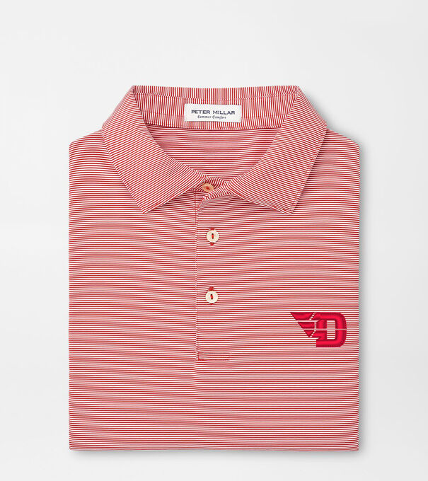 University of Dayton Jubilee Stripe Performance Polo