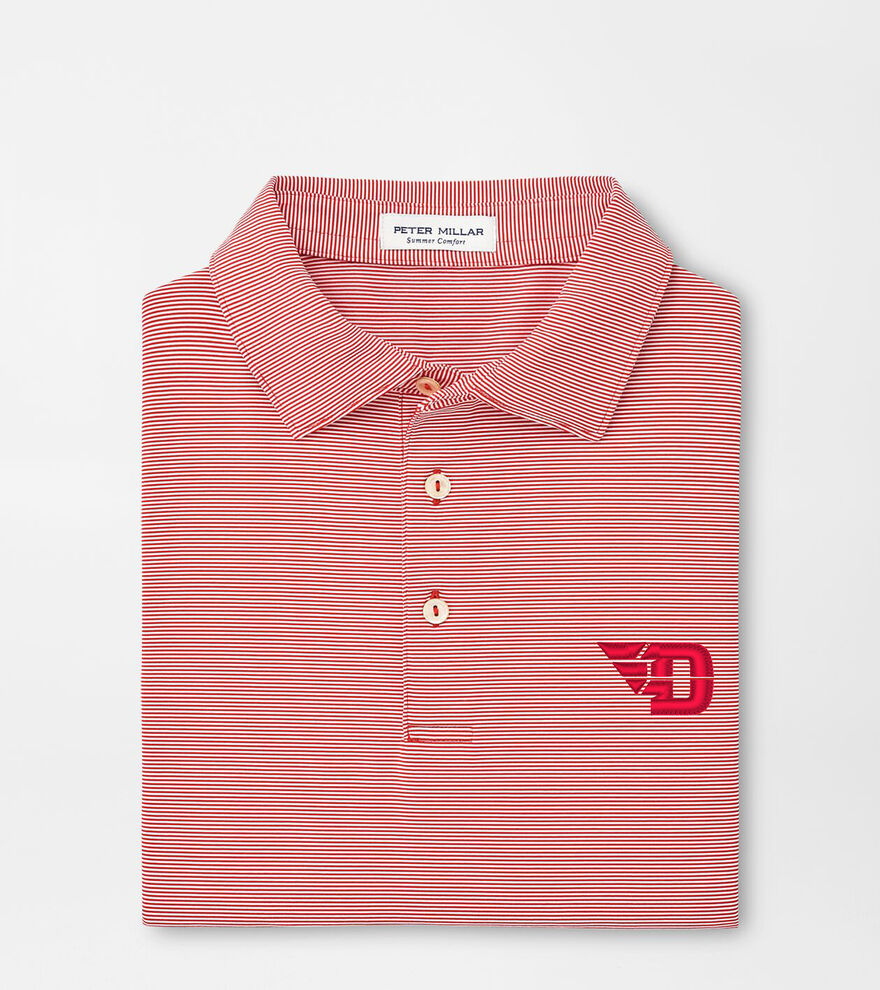 University of Dayton Jubilee Stripe Performance Polo image number 1