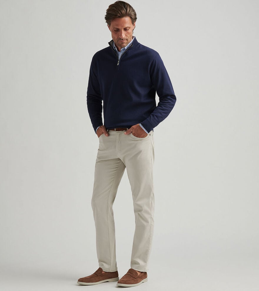 Coolspun Cotton Quarter-Zip Sweater image number 6