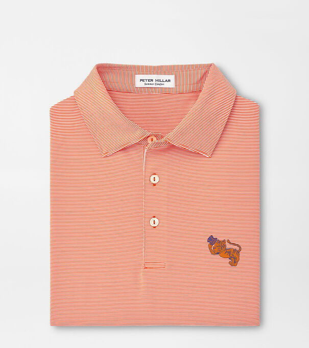 Clemson Vault Jubilee Stripe Performance Polo