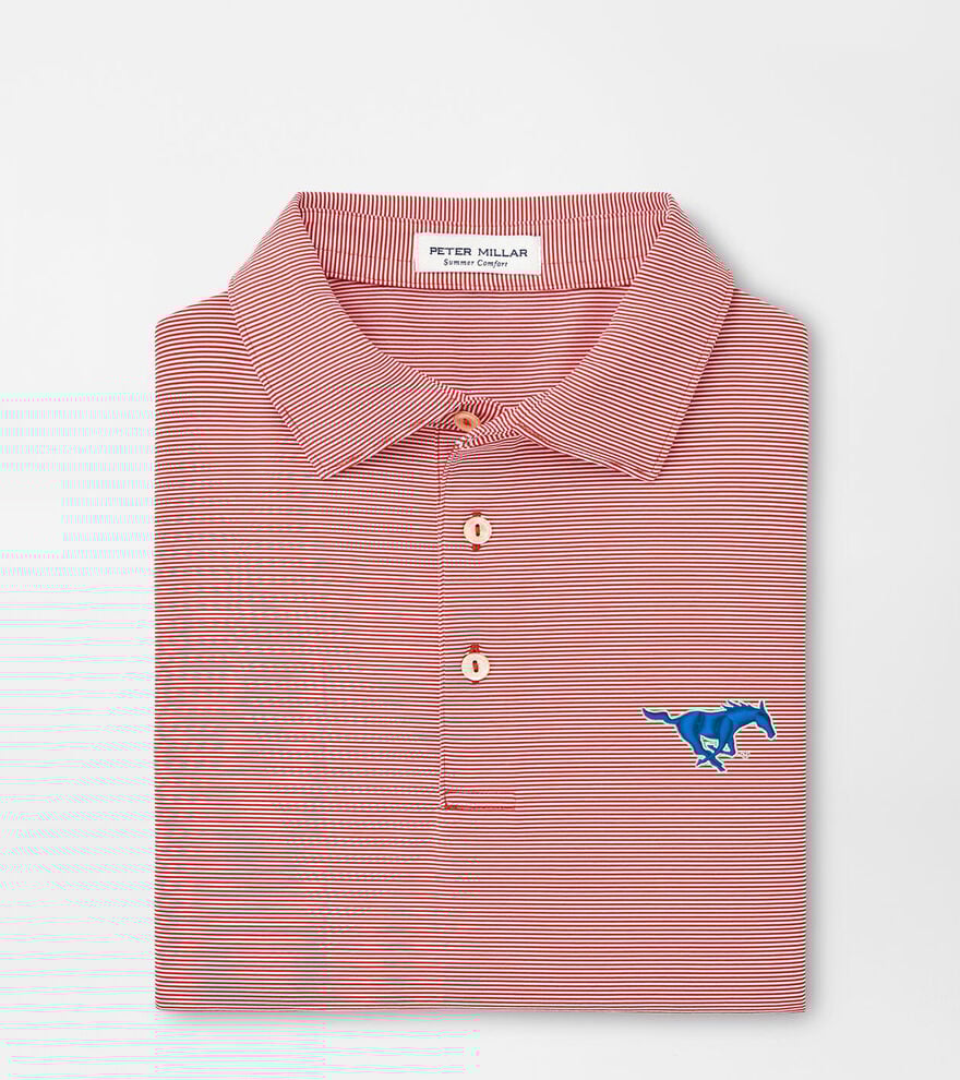 SMU Jubilee Stripe Performance Polo image number 1