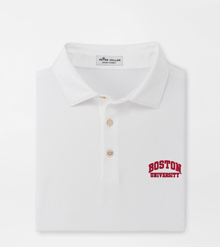 Boston University Solid Performance Jersey Polo (Sean Self Collar) image number 1