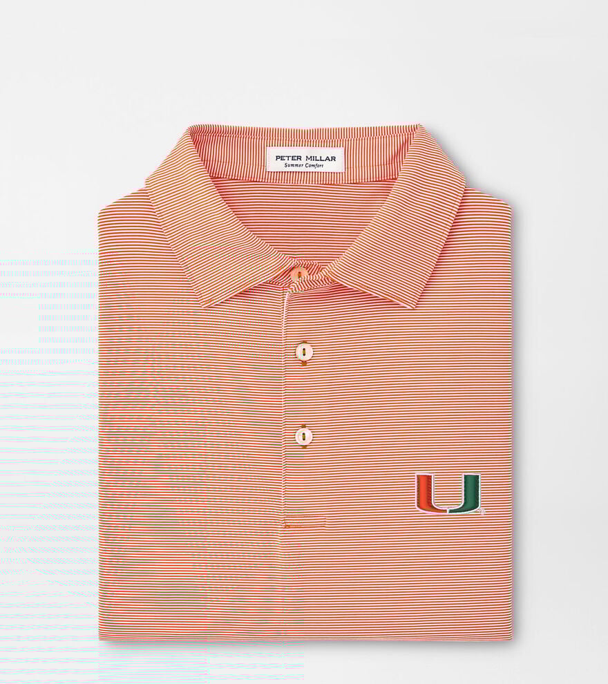 Miami Jubilee Stripe Performance Polo image number 1