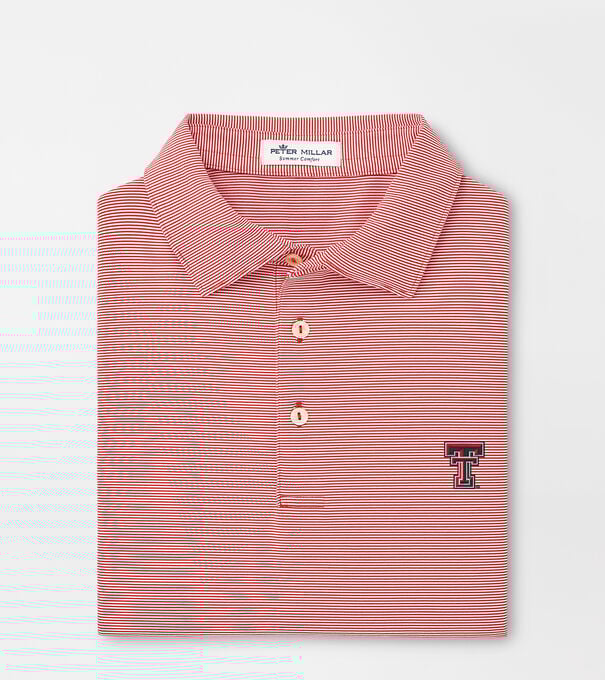 Texas Tech Jubilee Stripe Performance Polo