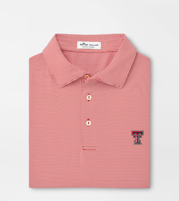 Texas Tech Jubilee Stripe Performance Polo