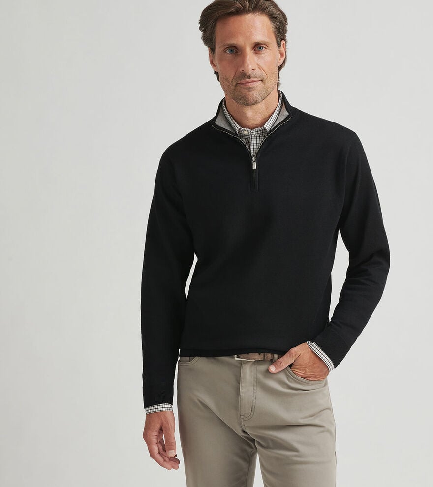 Coolspun Cotton Quarter-Zip Sweater image number 5