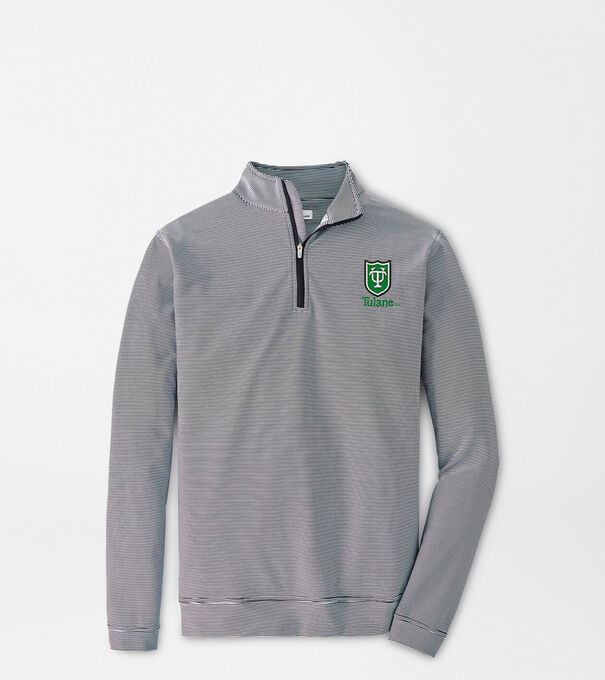 Tulane Perth Mini-Stripe Performance Pullover