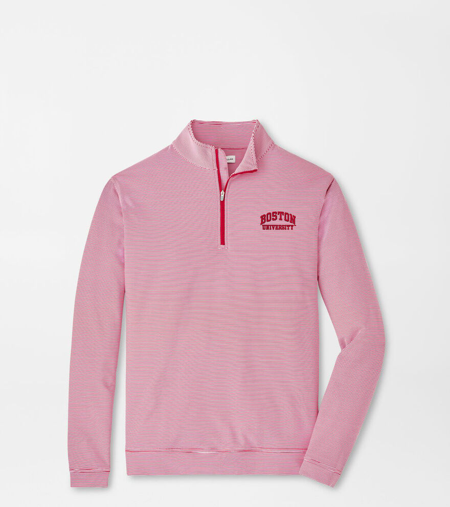 Boston University Perth Mini-Stripe Performance Pullover image number 1