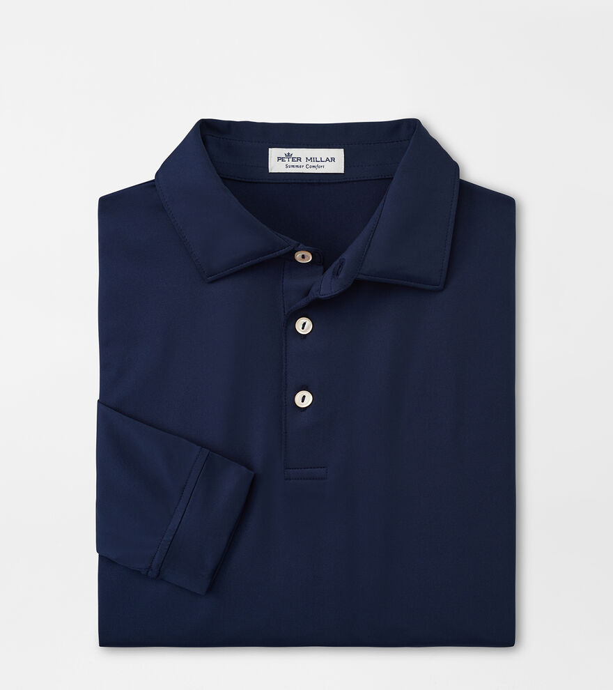 Solid Stretch Jersey Long Sleeve Polo image number 1