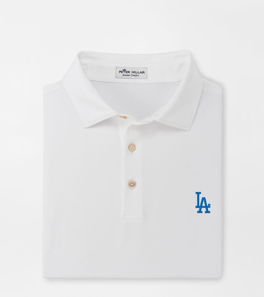 Los Angeles Dodgers Solid Performance Jersey Polo image number 1