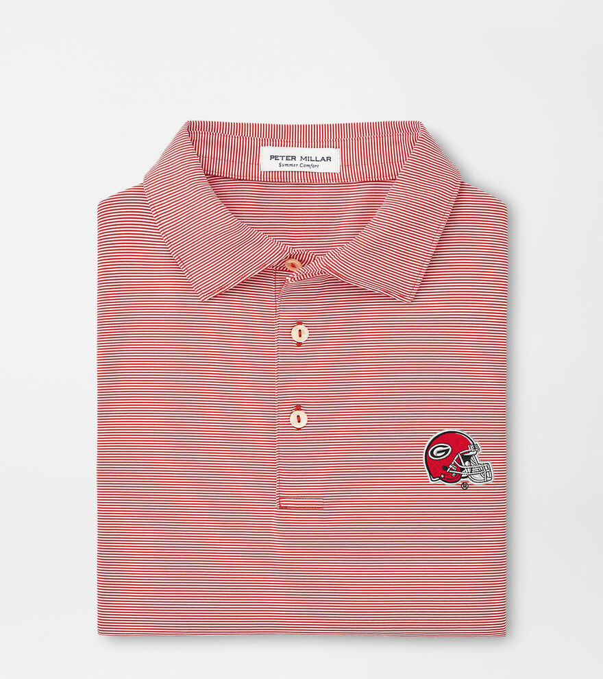 Georgia Helmet Jubilee Stripe Performance Polo image number 1