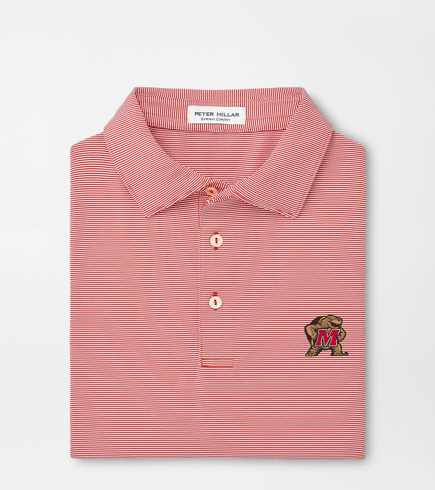 Maryland Terrapins Jubilee Stripe Performance Polo image number 1