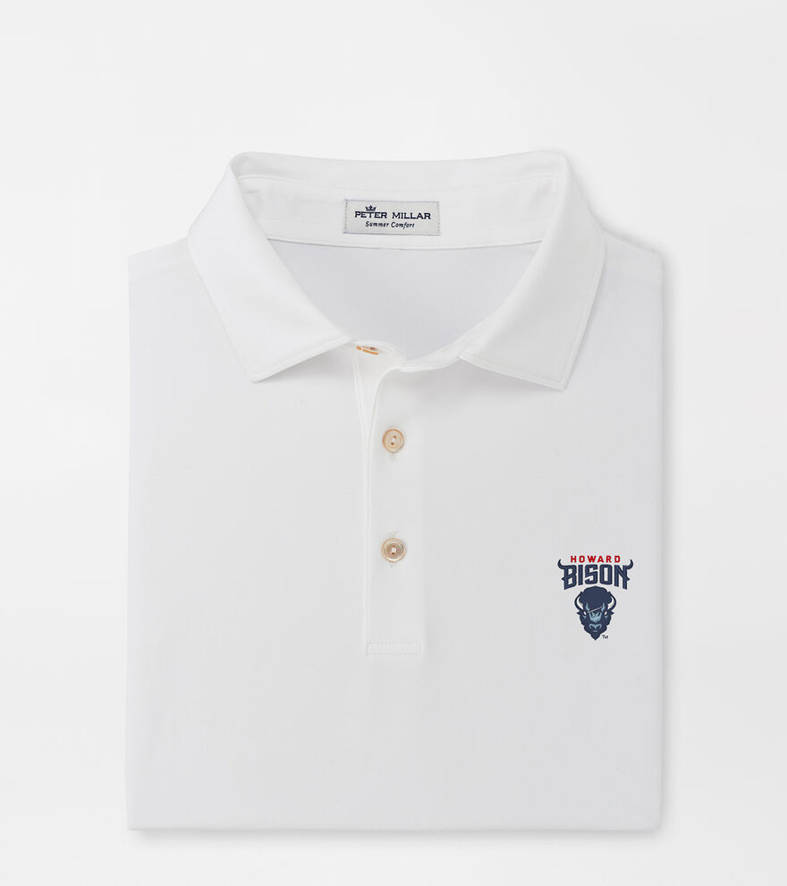 Howard University Solid Performance Jersey Polo (Sean Self Collar) image number 1