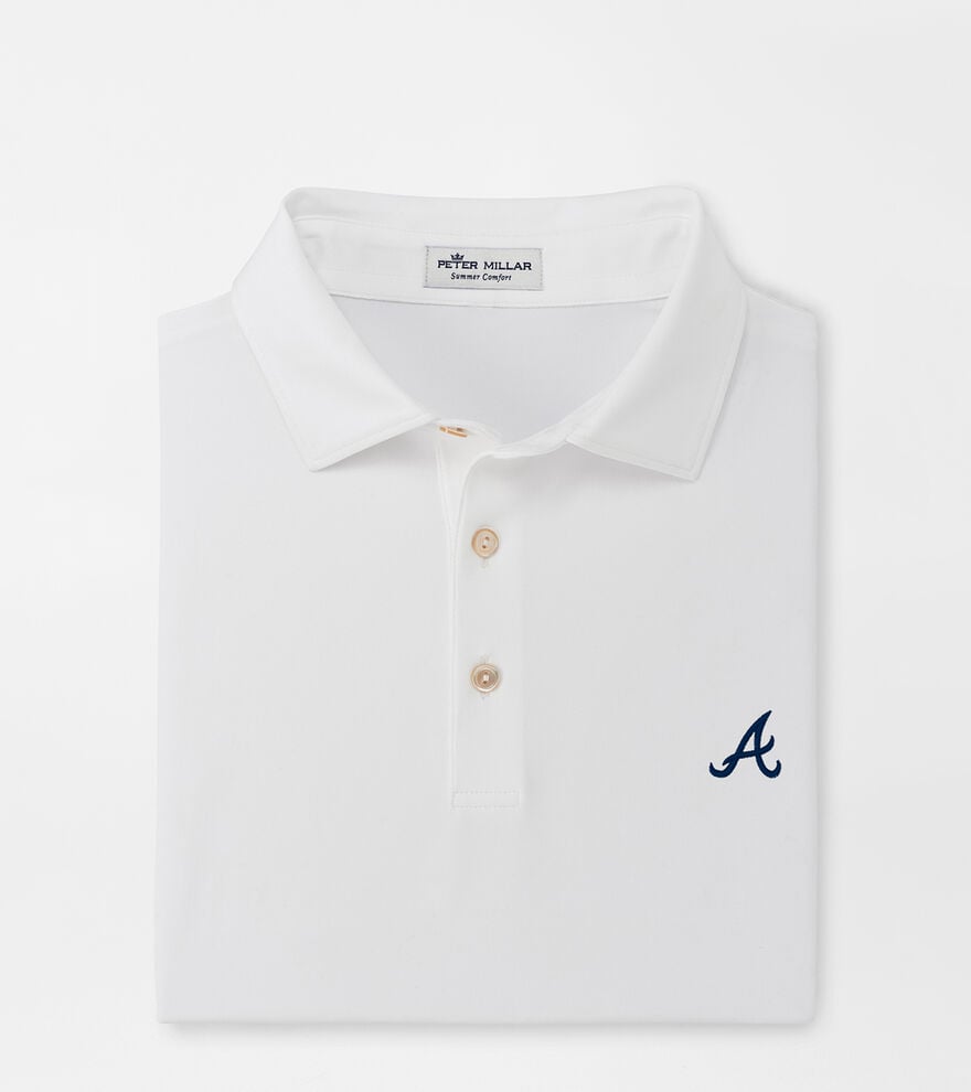 Atlanta Braves Solid Performance Jersey Polo image number 1