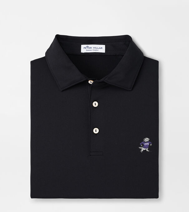 TCU Vault Solid Performance Jersey Polo (Sean Self Collar)