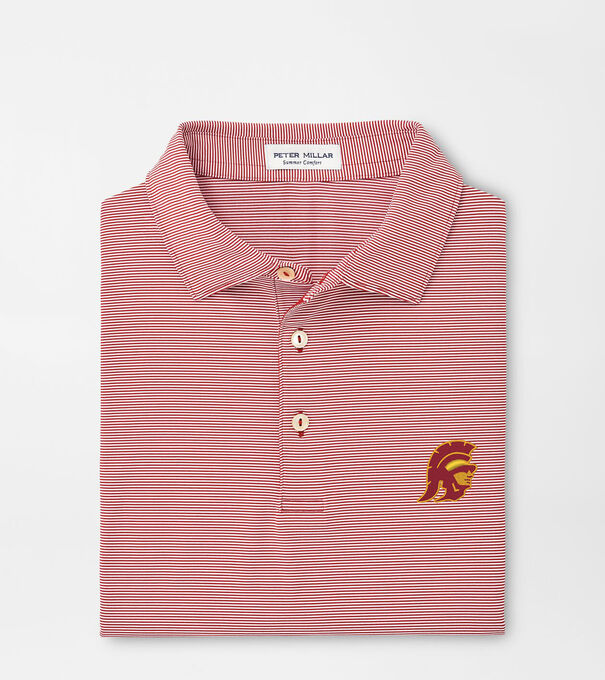 USC Trojan Jubilee Stripe Performance Polo