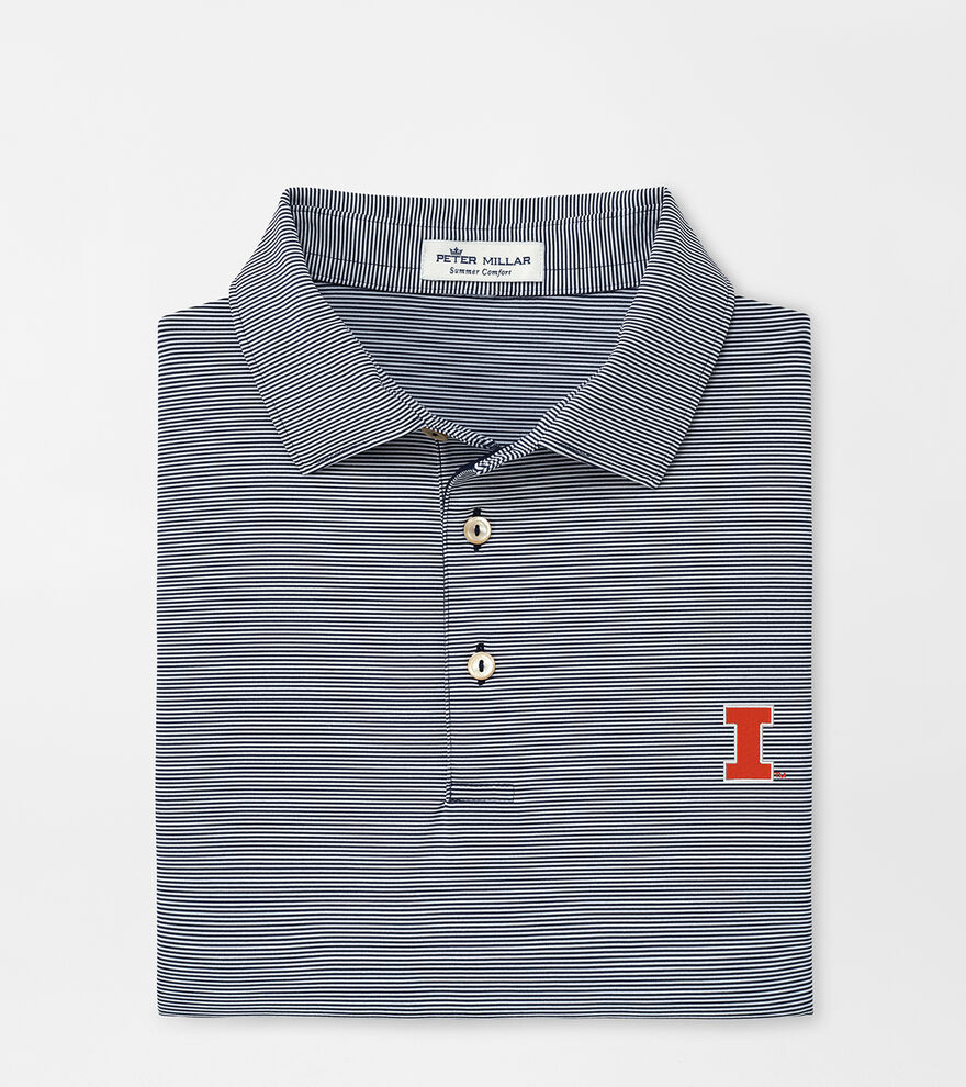 Illinois Jubilee Stripe Performance Polo image number 1