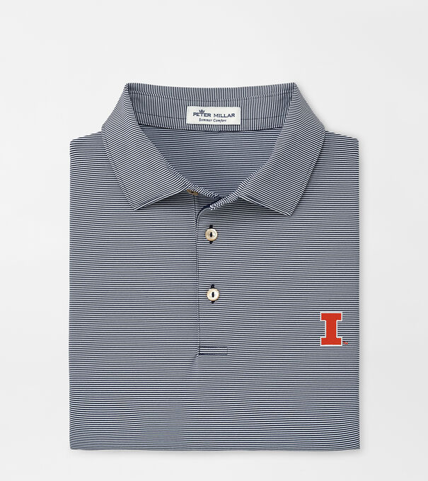 Illinois Jubilee Stripe Performance Polo