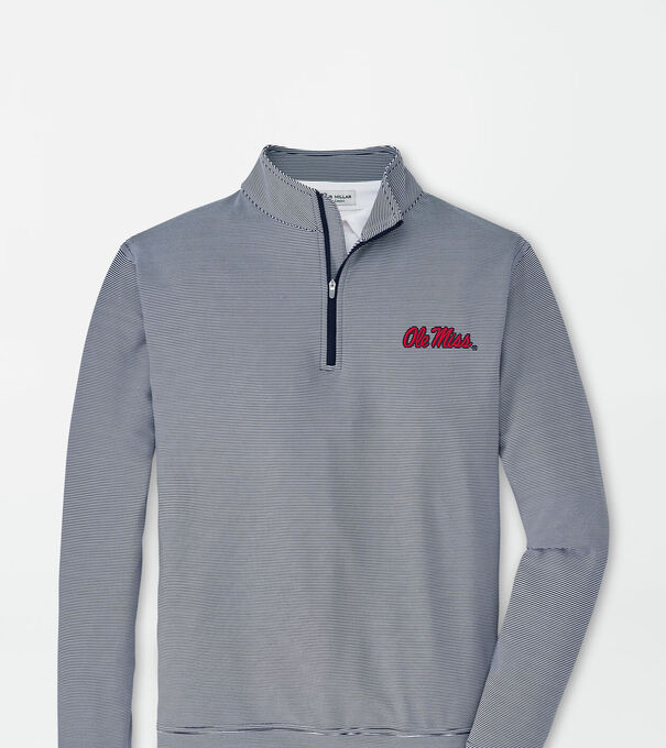 Ole Miss Perth Sugar Stripe Performance Quarter-Zip
