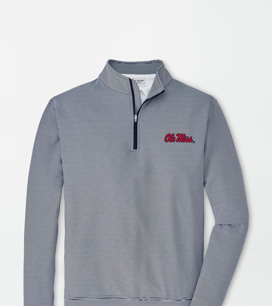 Ole Miss Perth Sugar Stripe Performance Quarter-Zip image number 1