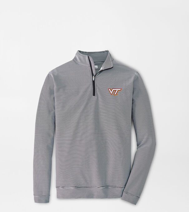 Virginia Tech Perth Mini-Stripe Performance Pullover