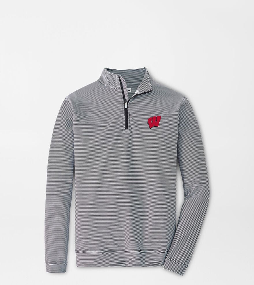 Wisconsin Perth Mini-Stripe Performance Pullover image number 1
