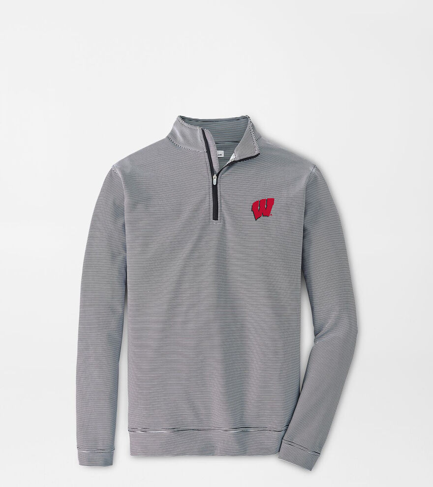 Wisconsin Perth Mini-Stripe Performance Pullover image number 1