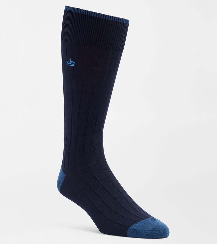 Solid Rib Crew Sock image number 1