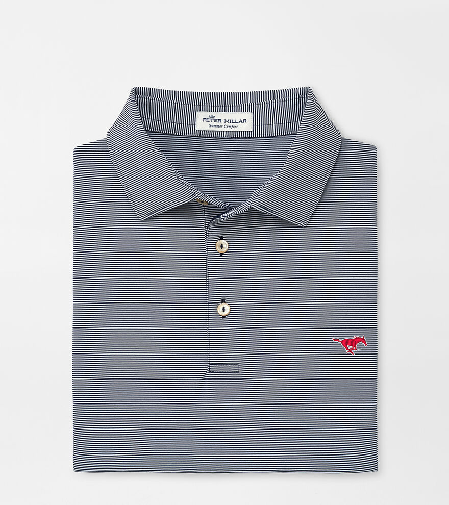 SMU Jubilee Stripe Performance Polo image number 1