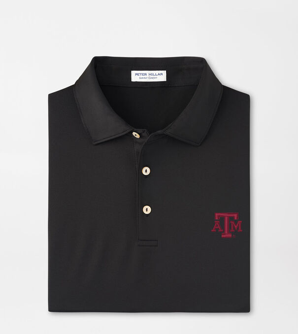 Texas A&M Solid Performance Jersey Polo (Sean Self Collar)