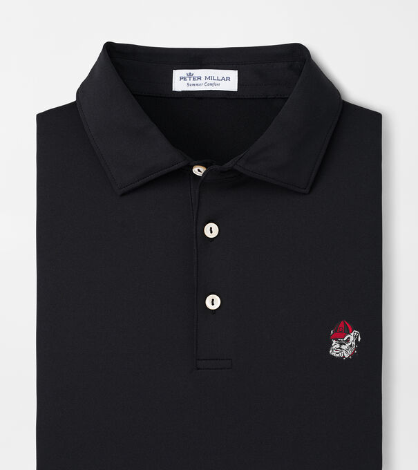 Georgia Bulldog Solid Performance Jersey Polo (Sean Self Collar)
