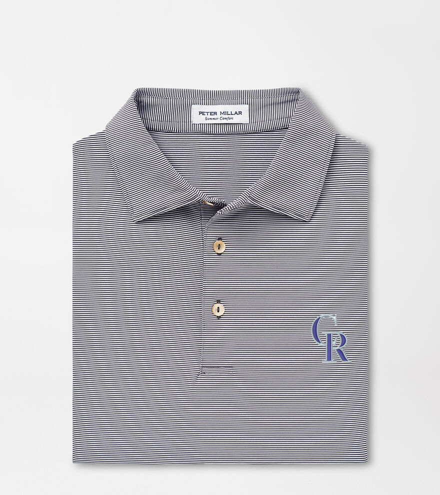 Colorado Rockies Jubilee Stripe Performance Polo image number 1